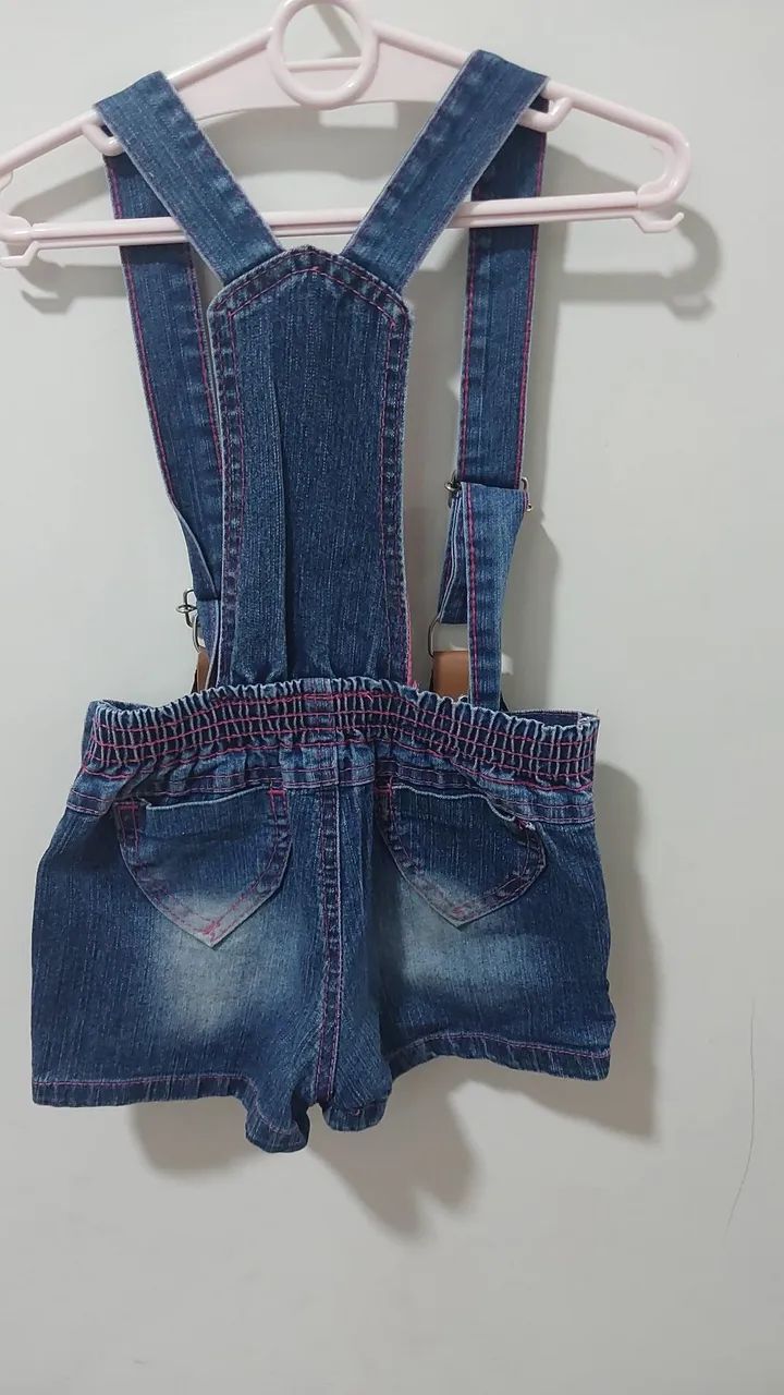 Macaquinho infantil jeans - Foto 2