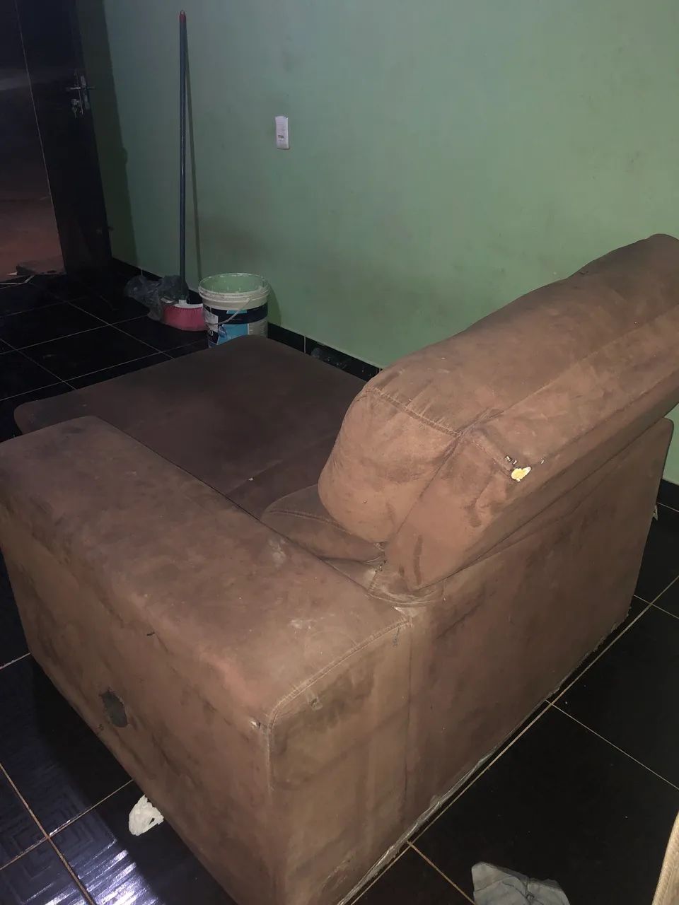 Módulo de Sofá Retrátil e Reclinável Marrom Suede (1 Lugar / Chaise) - Foto 4