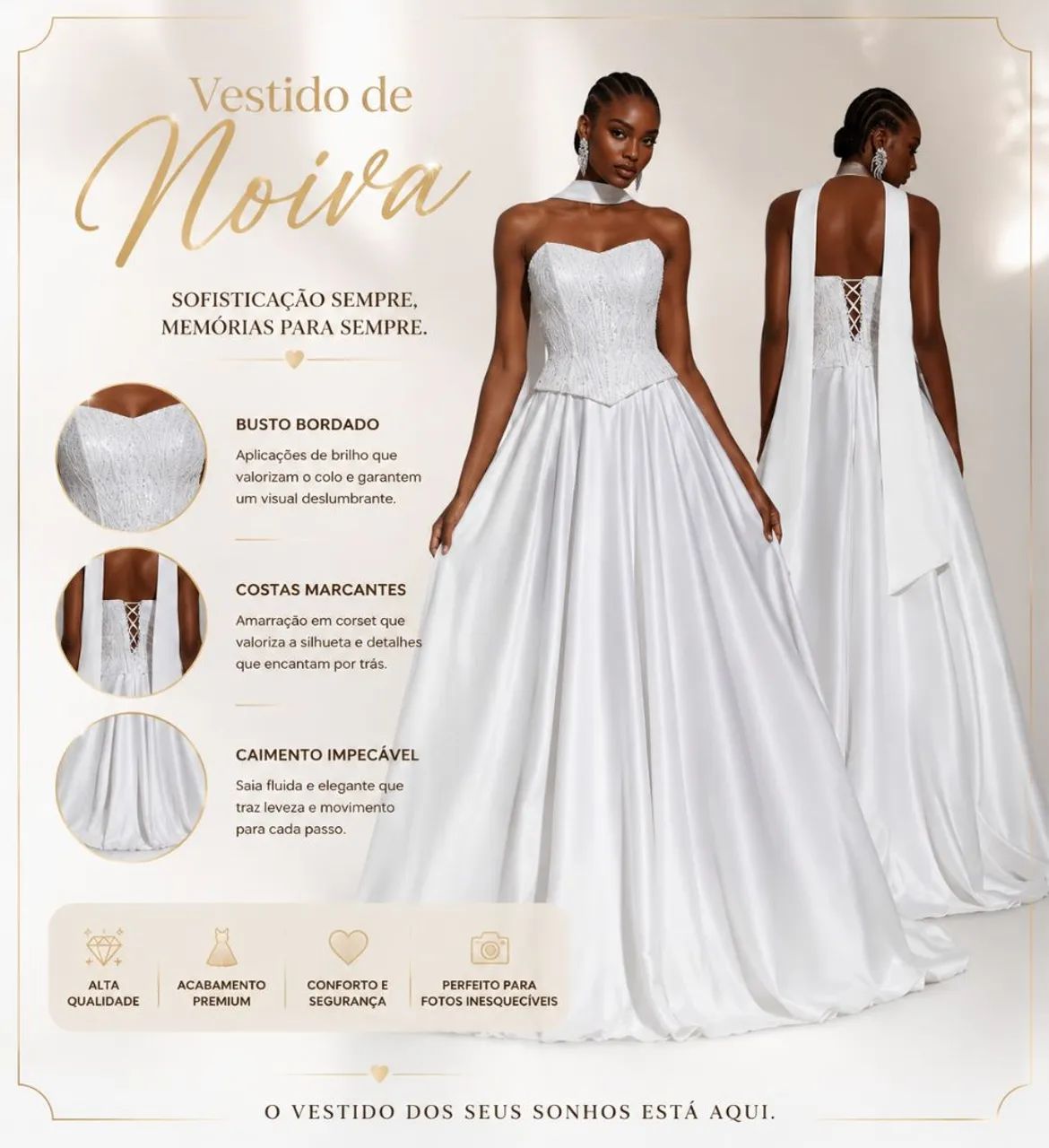 Vestudo de noiva, nunca usado (NOVO)