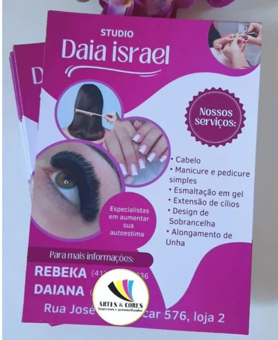 Panfleto e cartão de visita 