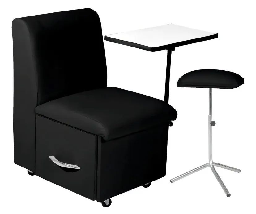 Black Suede Manicure Ring Set (2 Pieces)