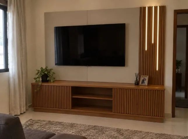 Rack Com Painel Para TV Até 75 Polegadas (Entrega Imediata Produto Novo)