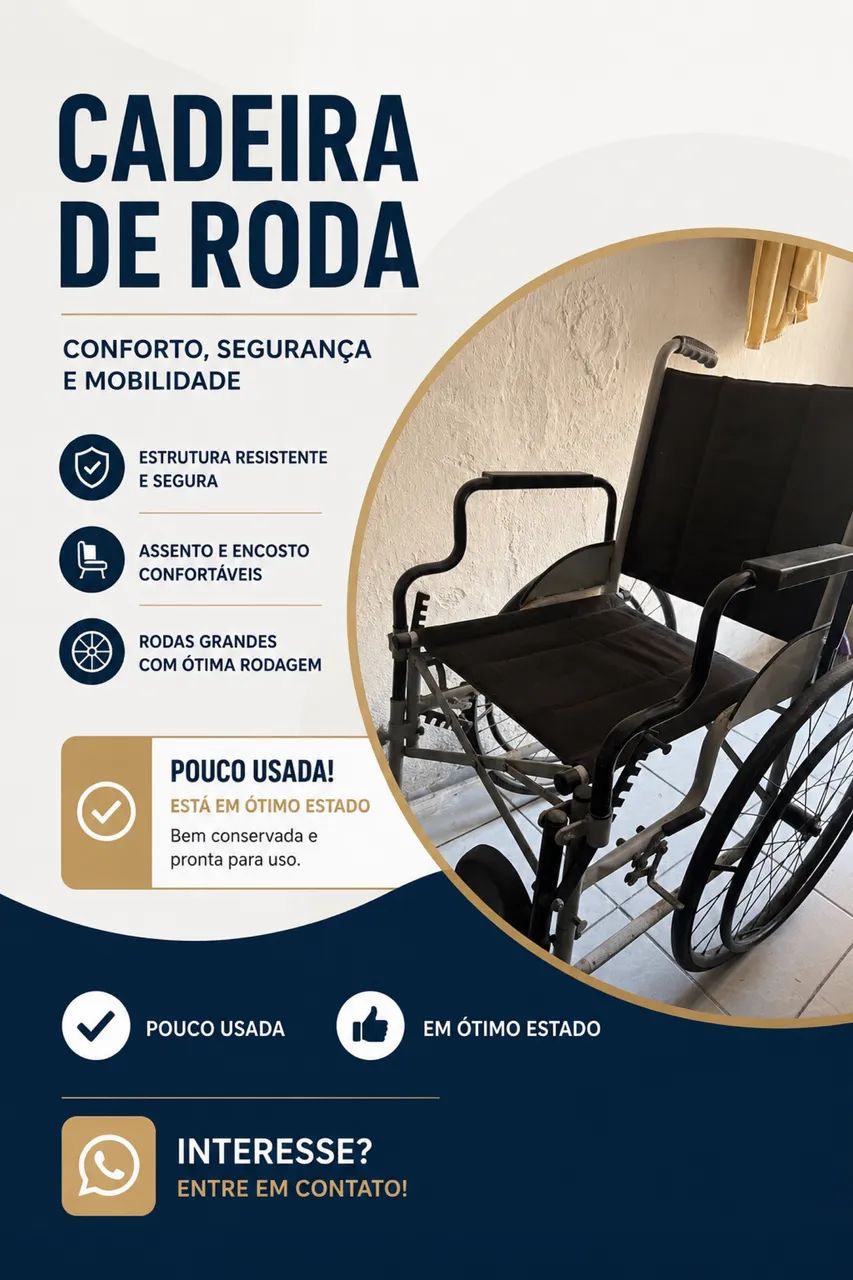 Cadeira de rodas - em excelente estado 