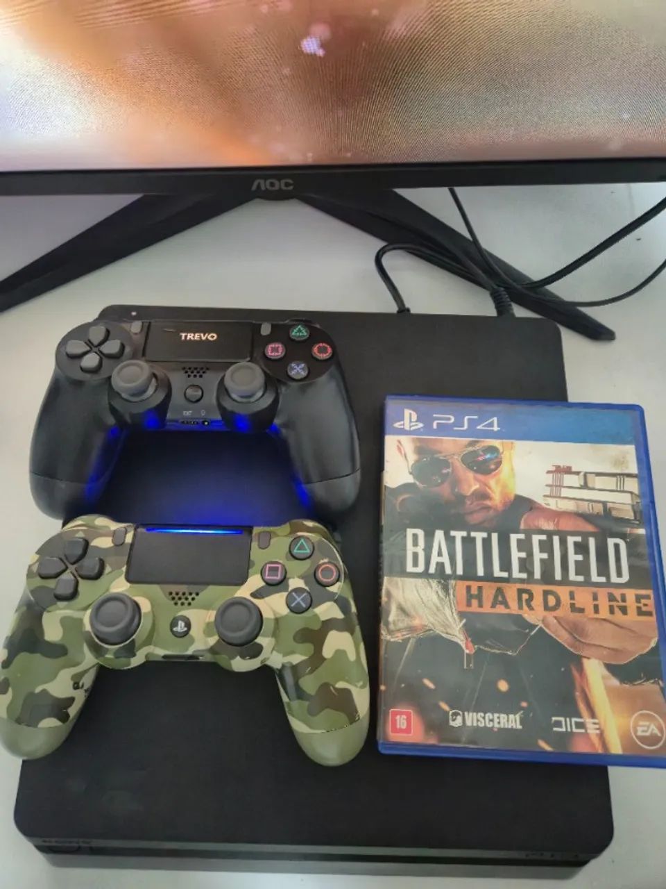 PS4 Slim + 2 Controles + Battlefield Hardline | 3M Garantia Rian Eletro - Foto 2