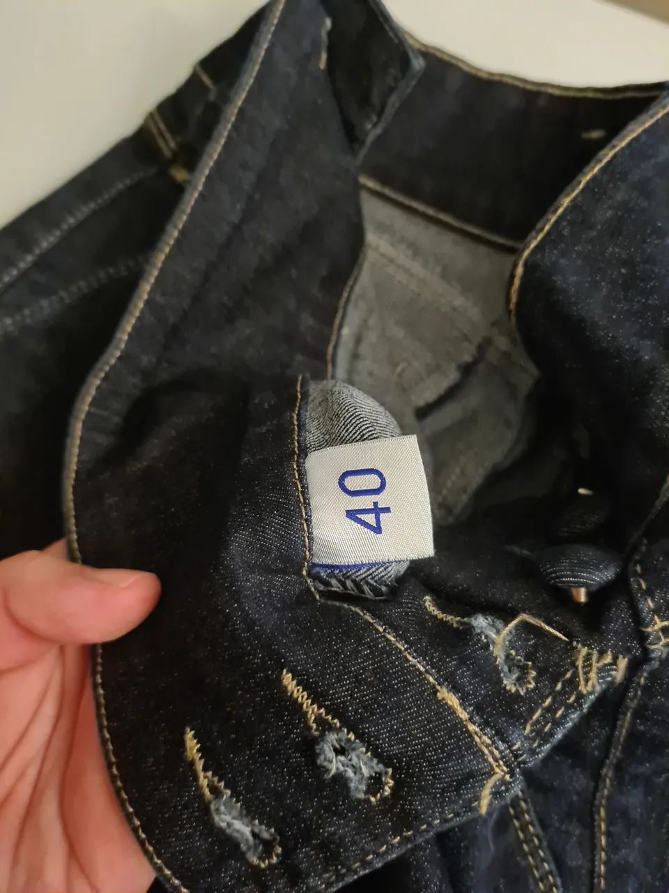 Calça Jeans Escuro de Botões com elastano Sawary Jeans  - Foto 3