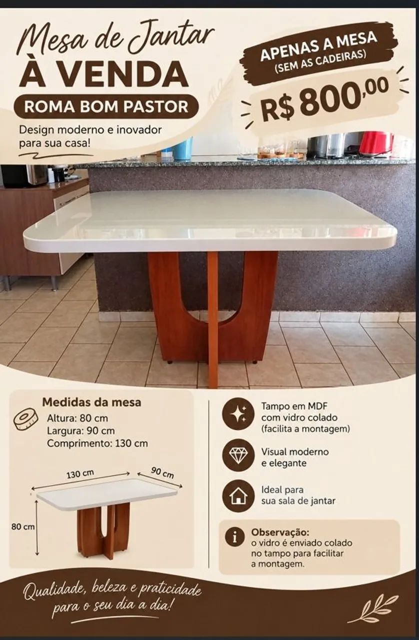 Venda de Mesa para 4 lugares