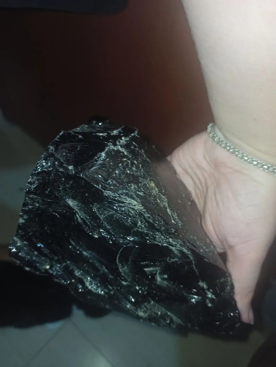 Pedra bruta obsidiana negra  - Foto 2