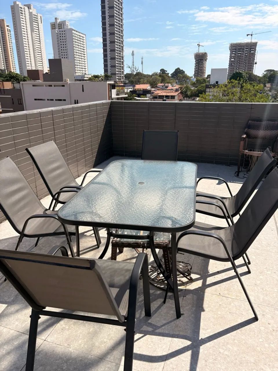 Mesa e cadeiras área externa 
