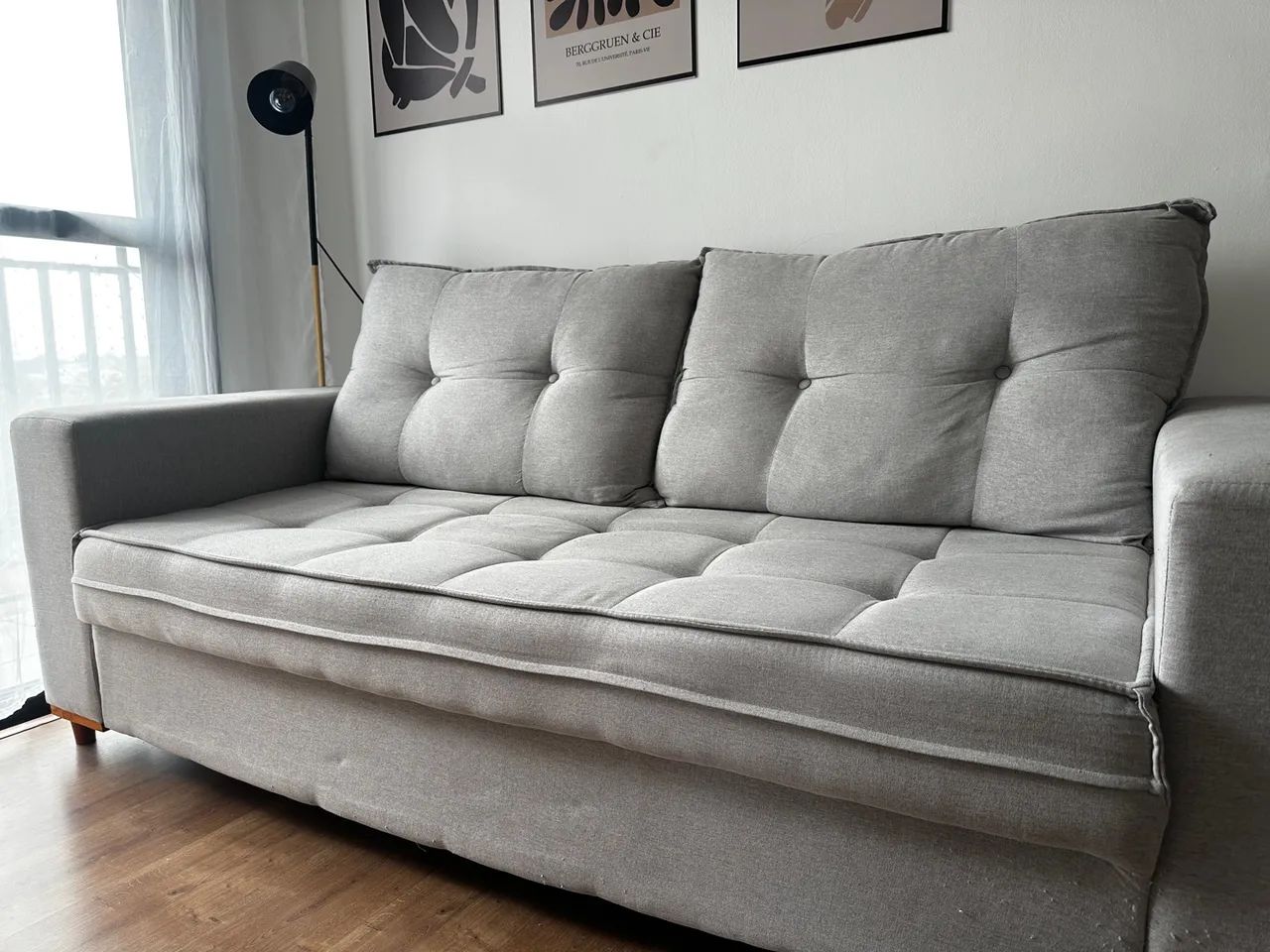 Sofá em Linho Cinza - Conforto e Sofisticação - Foto 3