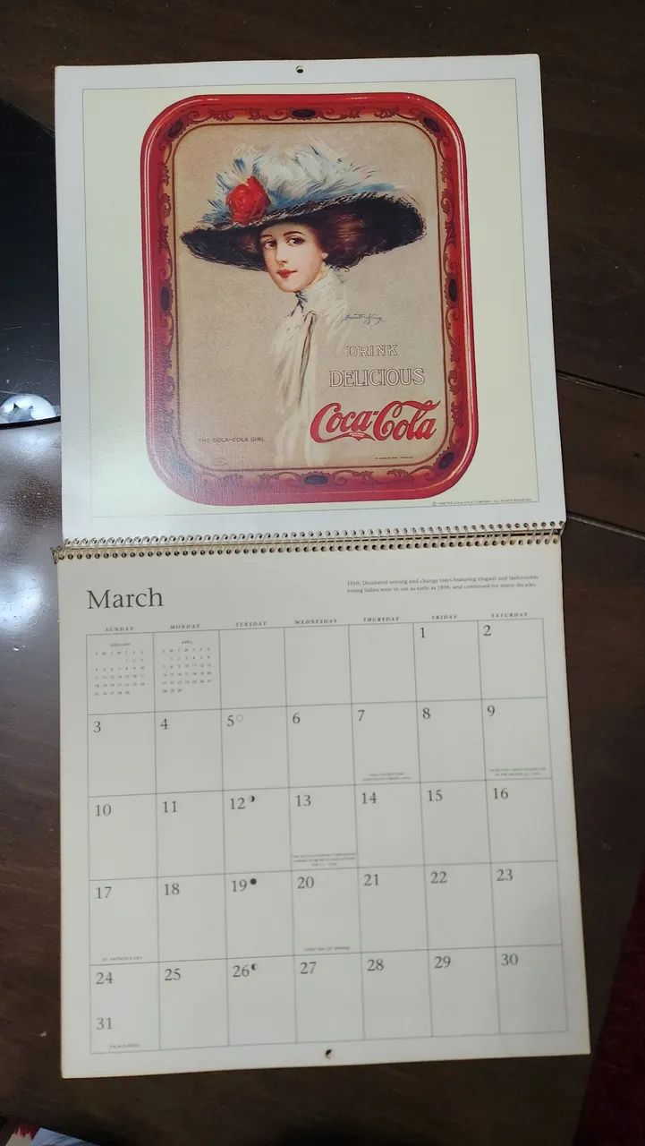 CALENDARIO VINTAGE COCA COLA 1996 AMERICANO - Foto 3