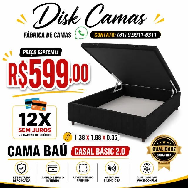 Transforme Seu Quarto com a Cama Baú Basic 2.0 - DIRETO DE FÁBRICA!