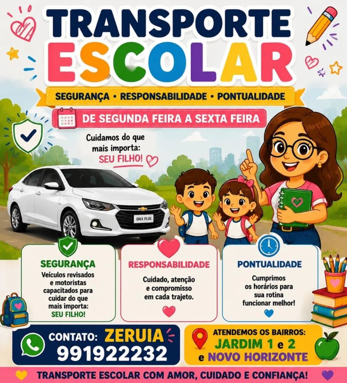 Transporte Escolar seguro e de confiança! 