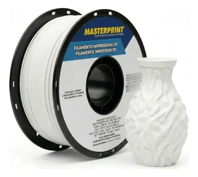Filamento De Impressora 3d PETG Branco 1kg Masterprint - Foto 2