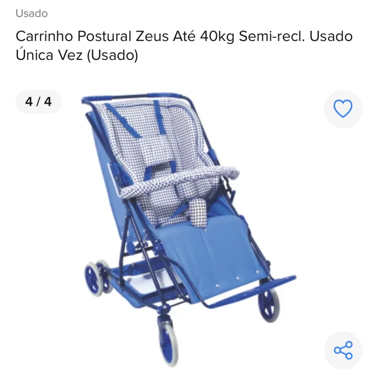 Carrinho Zeus - mobilidade reduzida 