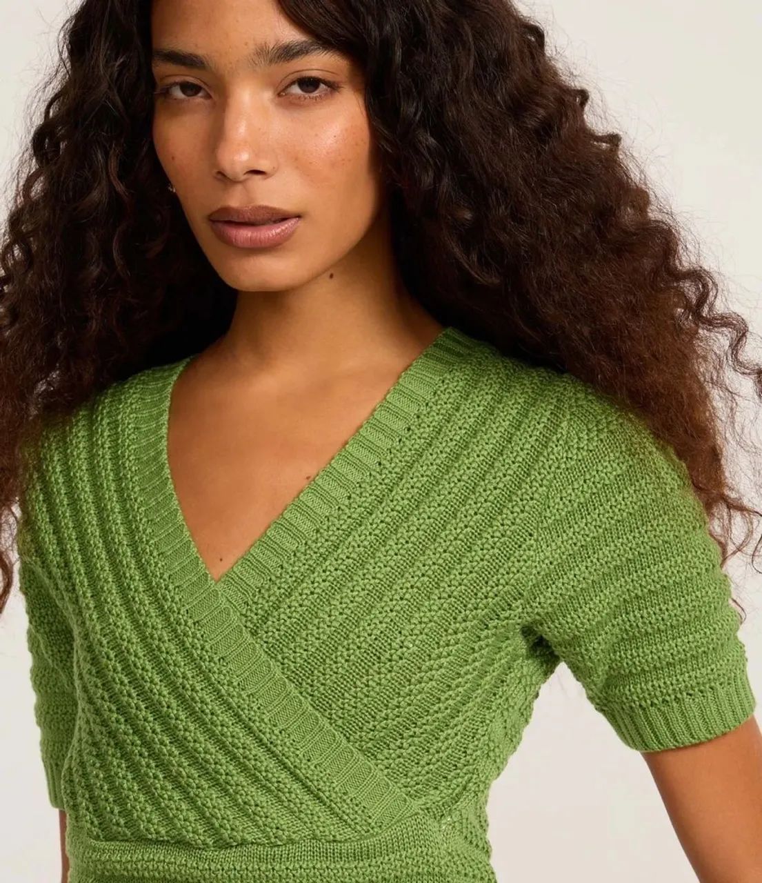 Blusa tricô verde oliva  - Foto 5