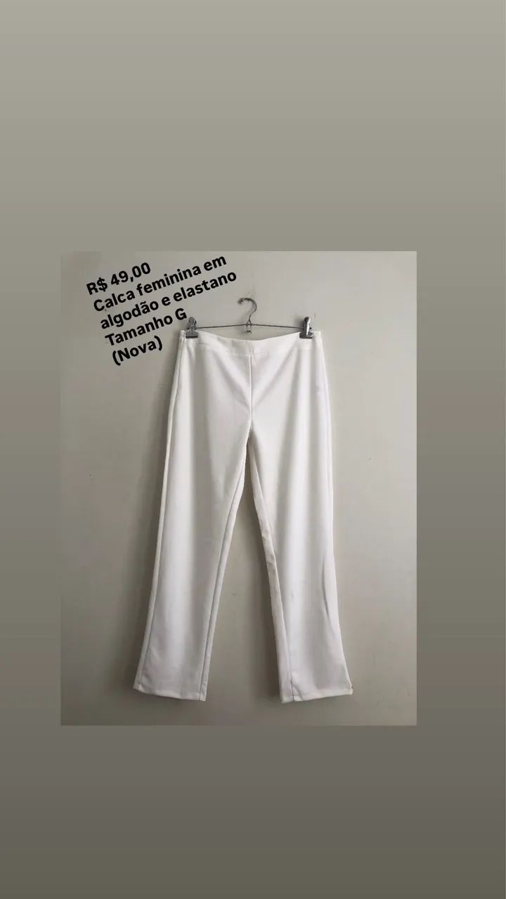 Calça branca tamanho G - Foto 2