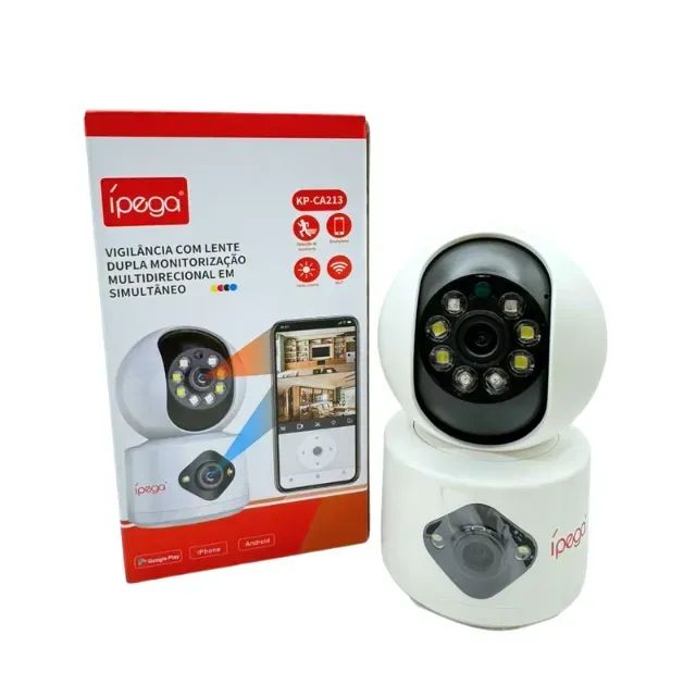 Lacrada Câmera de Vigilância com Lente Dupla Multi Direcional Ípega KP-CA213