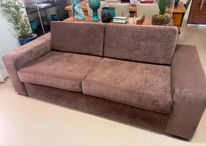 Sofá 2,20m Espuma D33 - Excelente Estado - Foto 2
