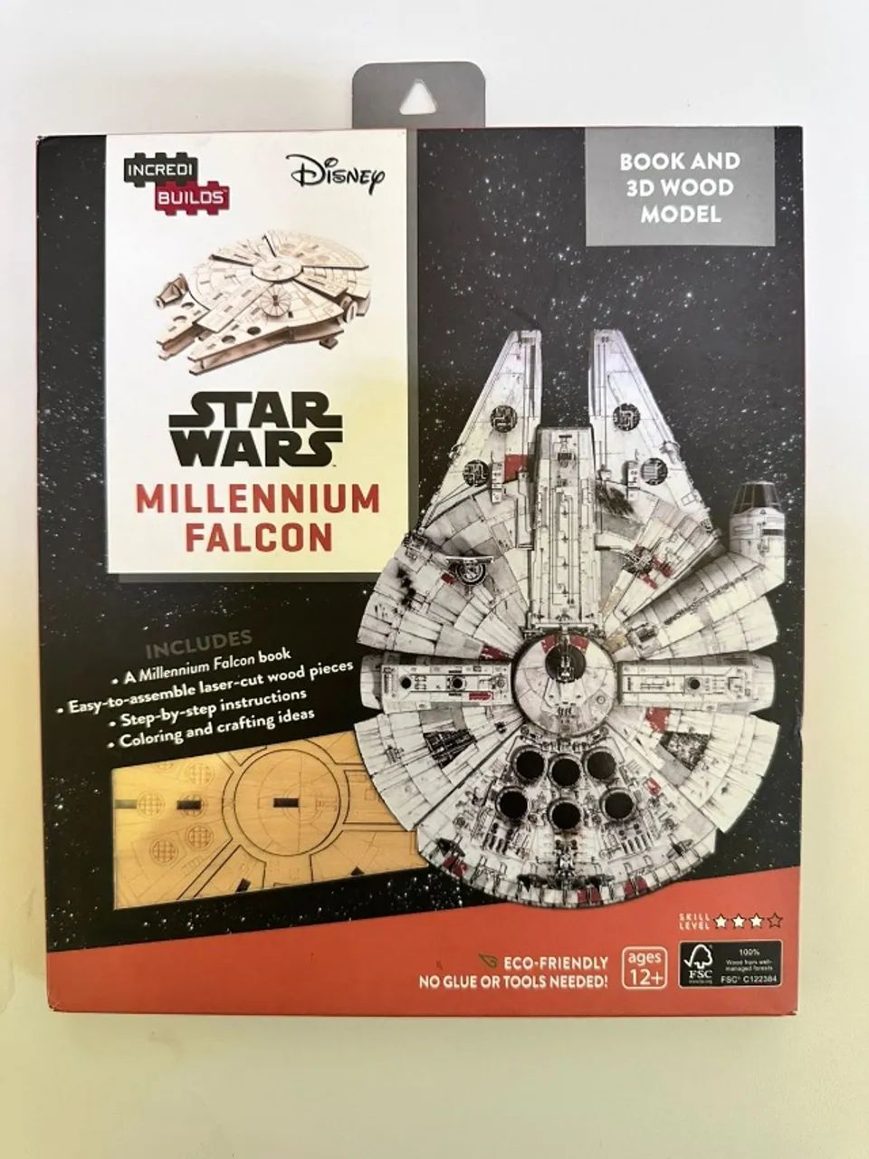 Kit Miniatura 3d Madeira Star Wars Millennium Falcon Madeira IncrediBuilds
