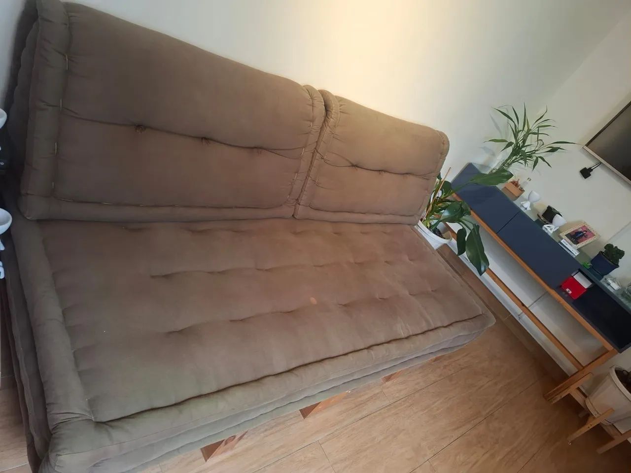 Futon marroquino Tsuruya + base de madeira maciça  - Foto 2