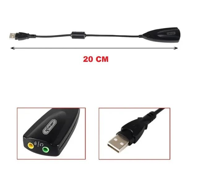 Placa de Som Externa Usb  7.1 Knup - Foto 5