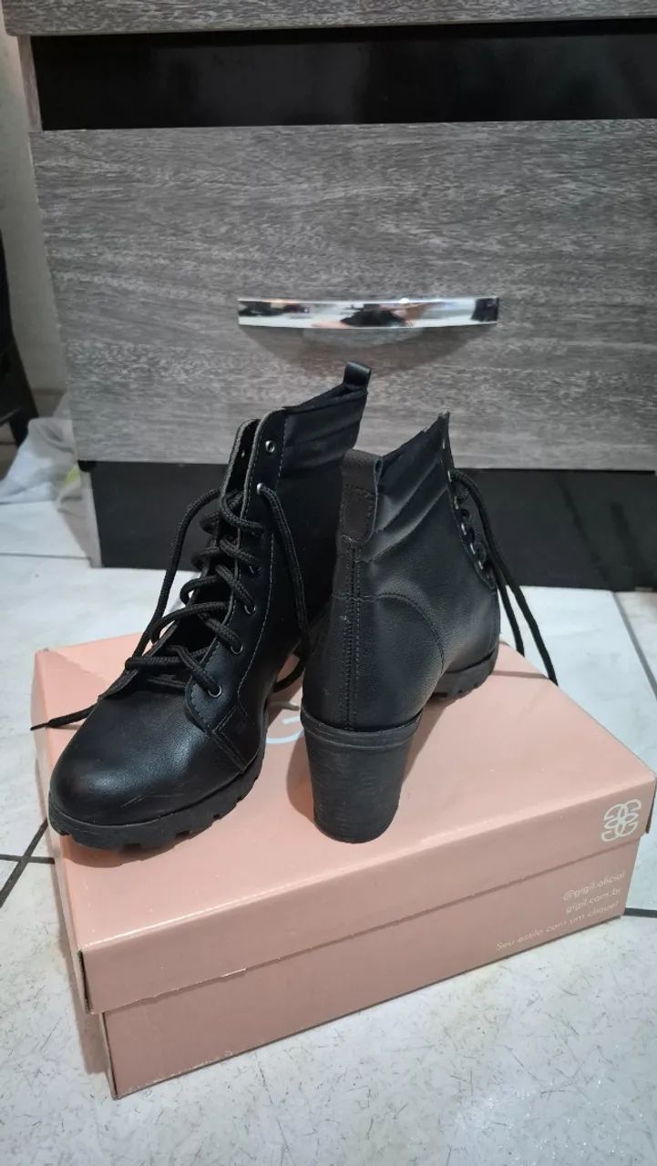 Bota coturno preta da Gigil - Foto 3