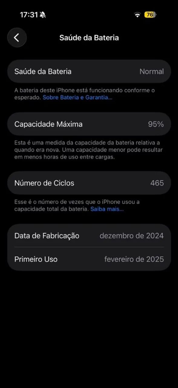 Iphone 16 Pro 128GB - 95% Bateria