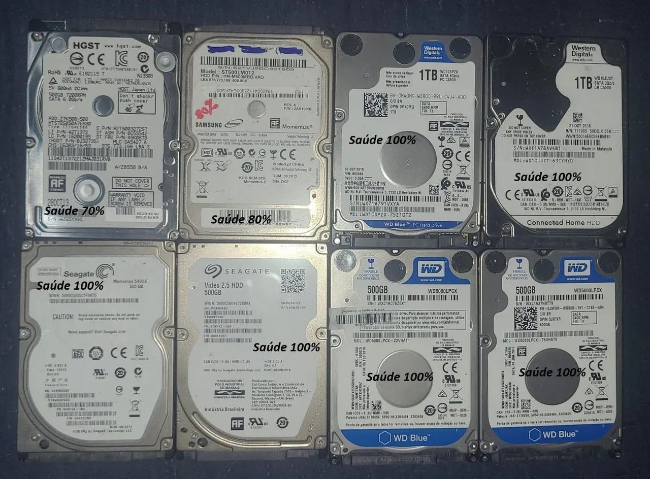HDs 500gb e 1tb