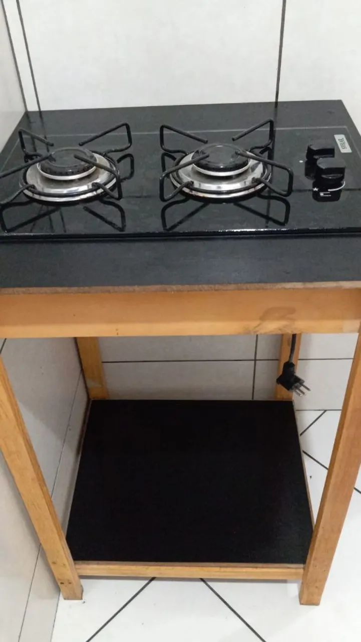 Cooktop 2 bocas+ balcão rústico  - Foto 2
