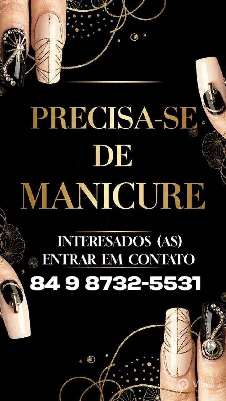 Vaga para Manicure e Pedicure 