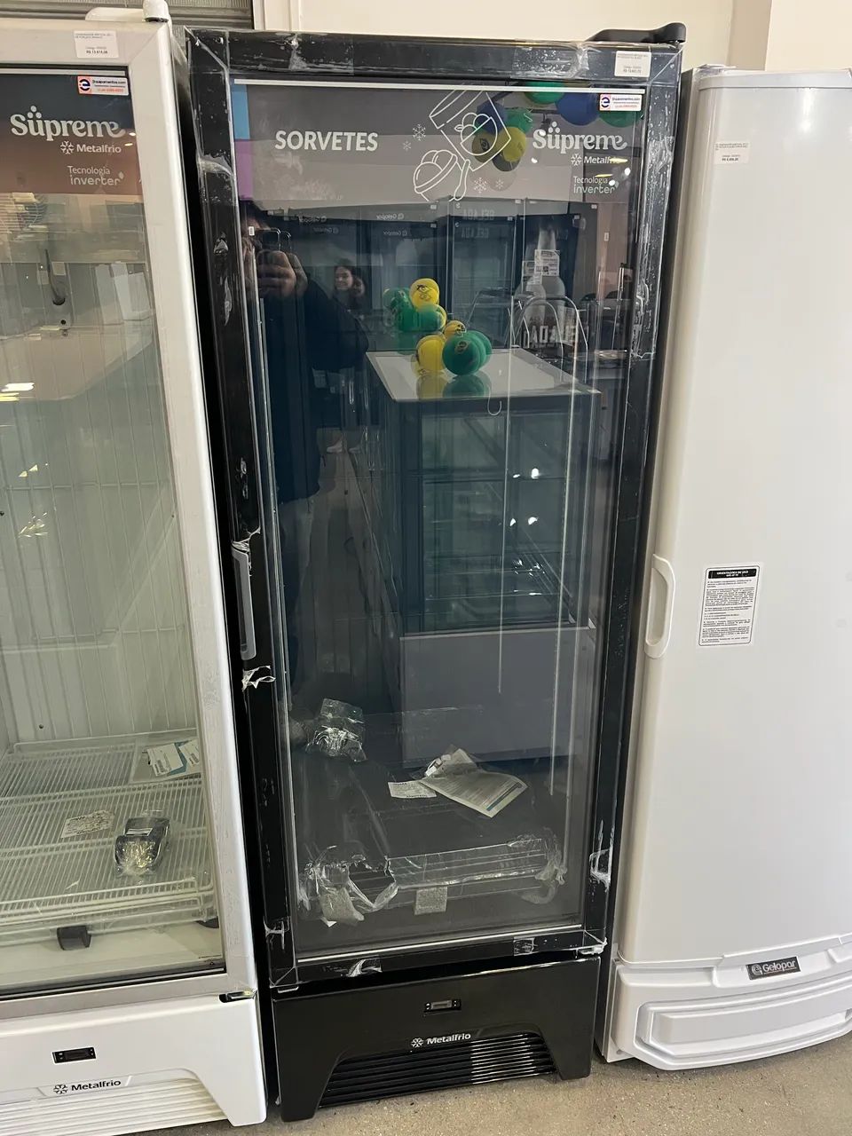 Freezer expositor 581 litros para sorvete com ar forçado novo 