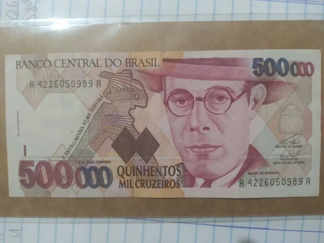 SET 19 - 2 CÉDULAS CRUZEIROS E CRUZEIROS REAIS