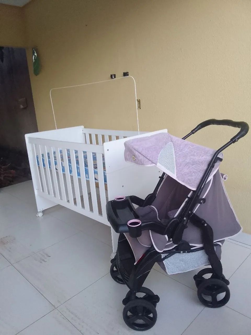 Berço completo e carrinho de bebê  - Foto 4