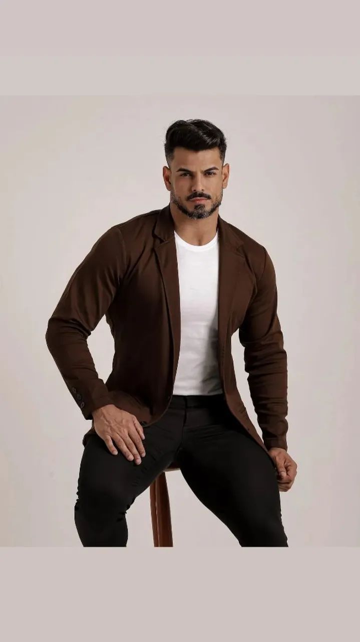 Blazer Masculino Marrom ?