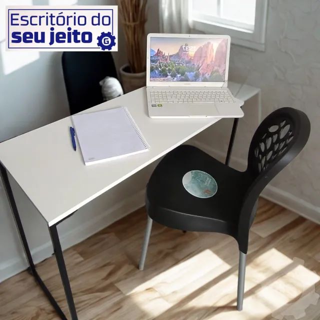 Escrivaninha NOVA Mesa Industrial Multiuso para Notebook de Estudo Computador Escritório - Foto 2