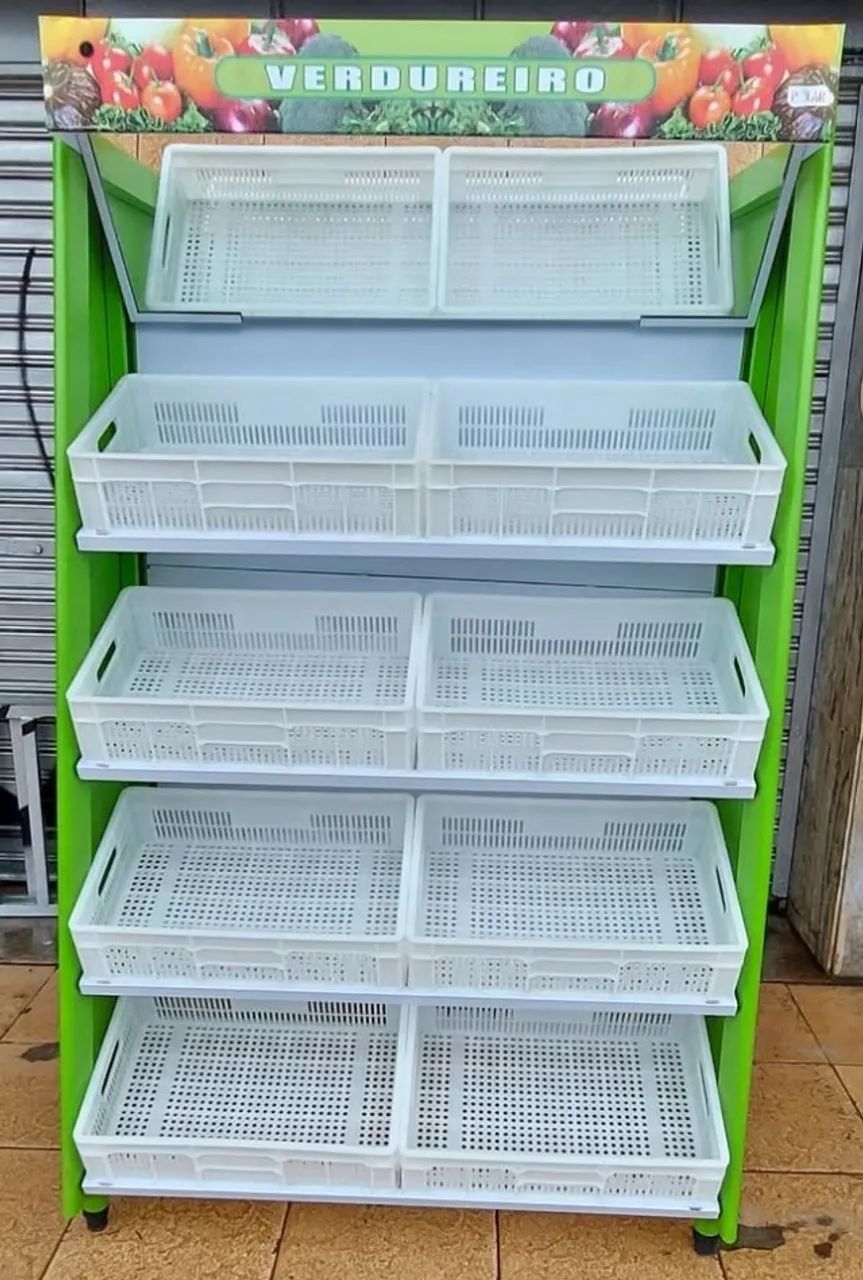 VITRINE HORTIFRUTI 1,30M 8 CAIXAS NOVA