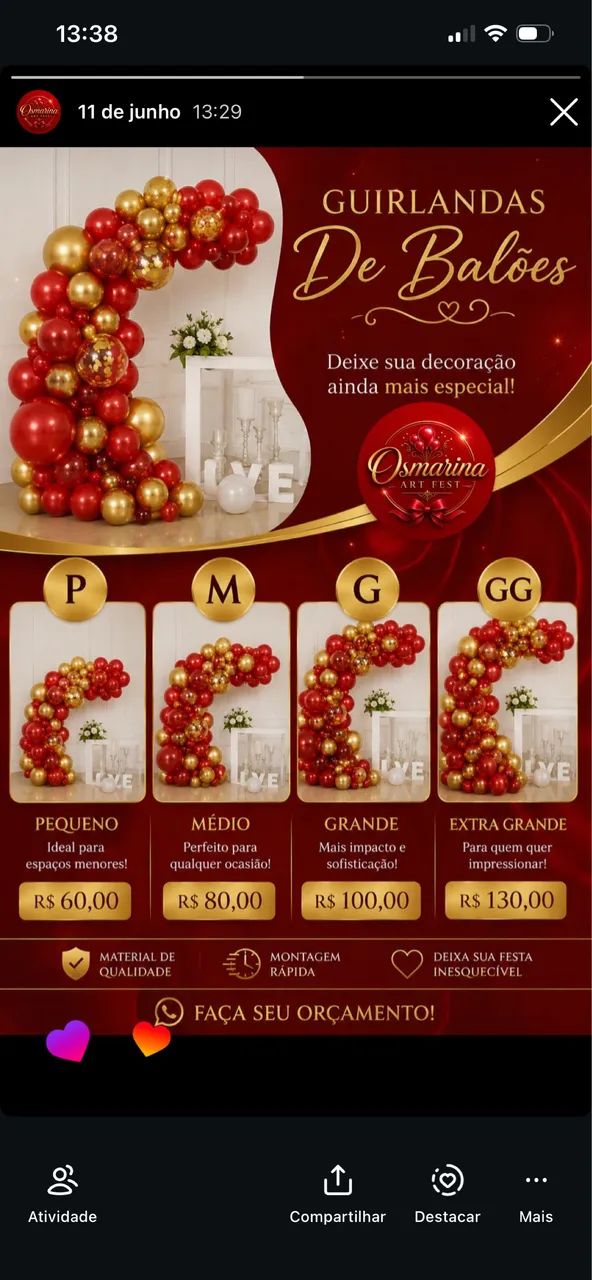 Guirlanda de balões  - Foto 2