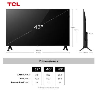 Smart TV TCL 43? modelo 40S5400A em excelente estado - Foto 5
