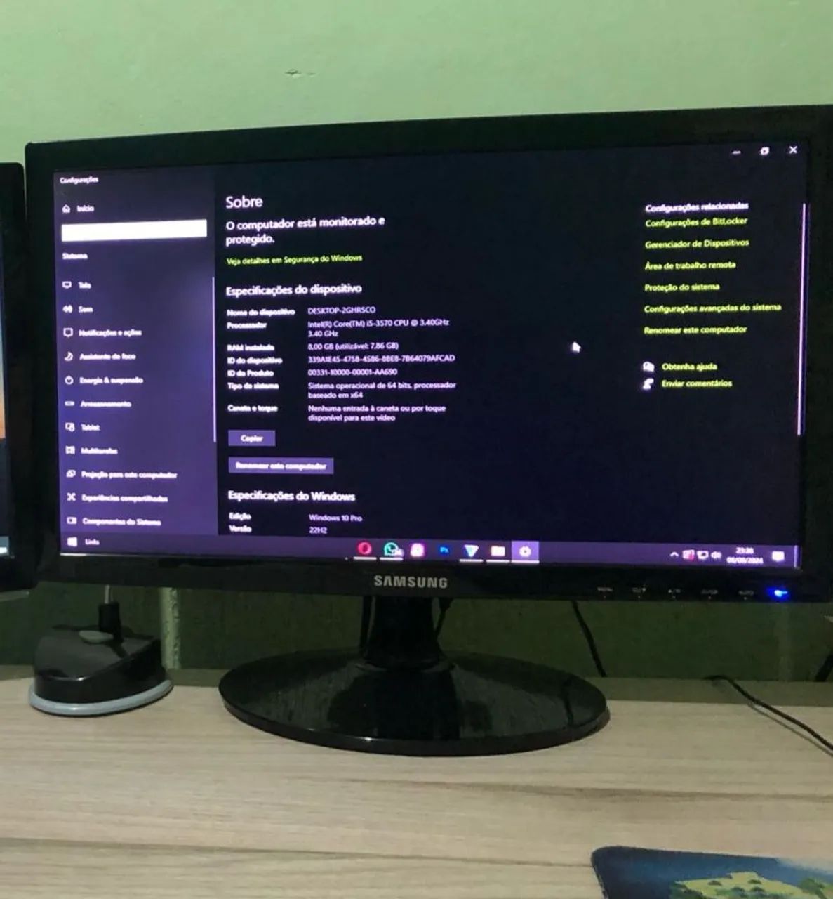 Monitor Samsung 19 polegadas 
