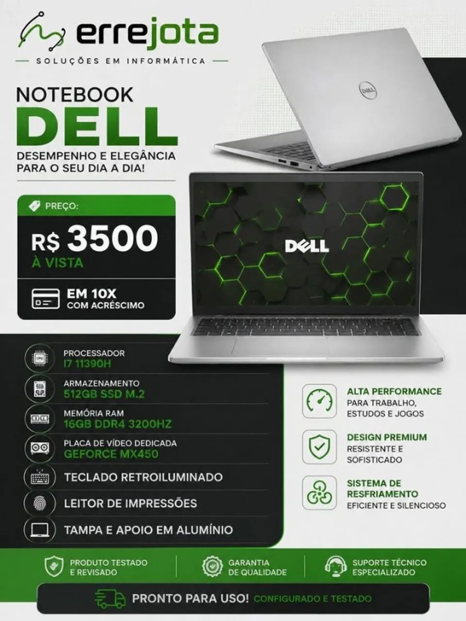 NOTEBOOK DELL I7 11380h