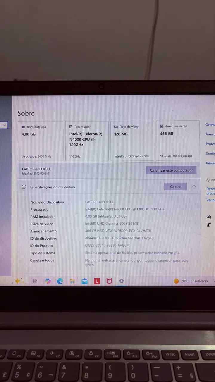 Notebook Lenovo IdeaPad S145 Windows 10 + Pacote Office - Foto 3