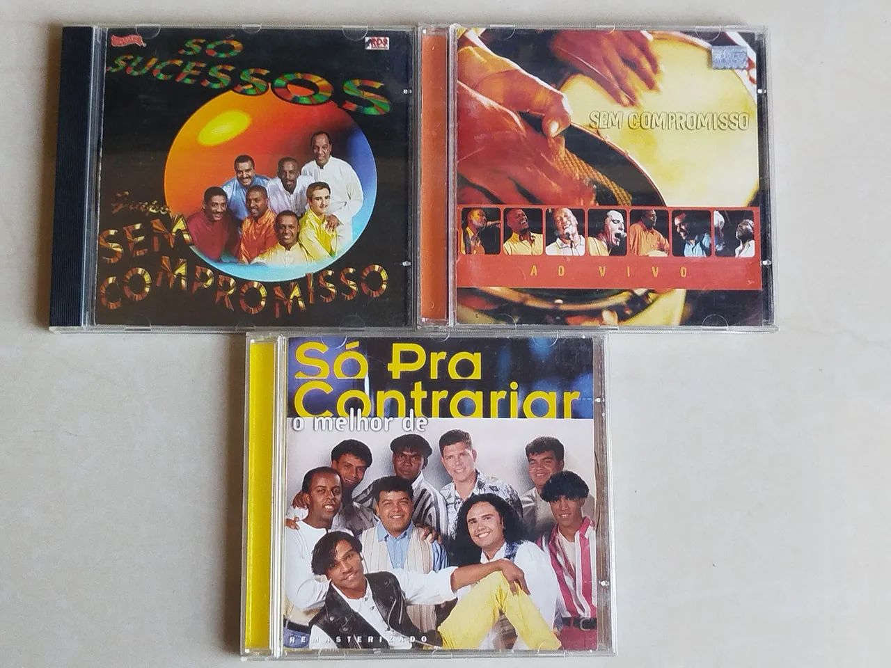 CDs - Só para Contrariar - Sem Compromisso ao Vivo - Sem Compromisso Só Sucessos - Kit C/3