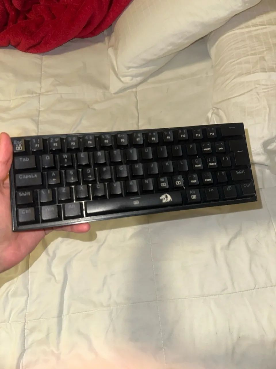 Kit teclado gamer e microfone