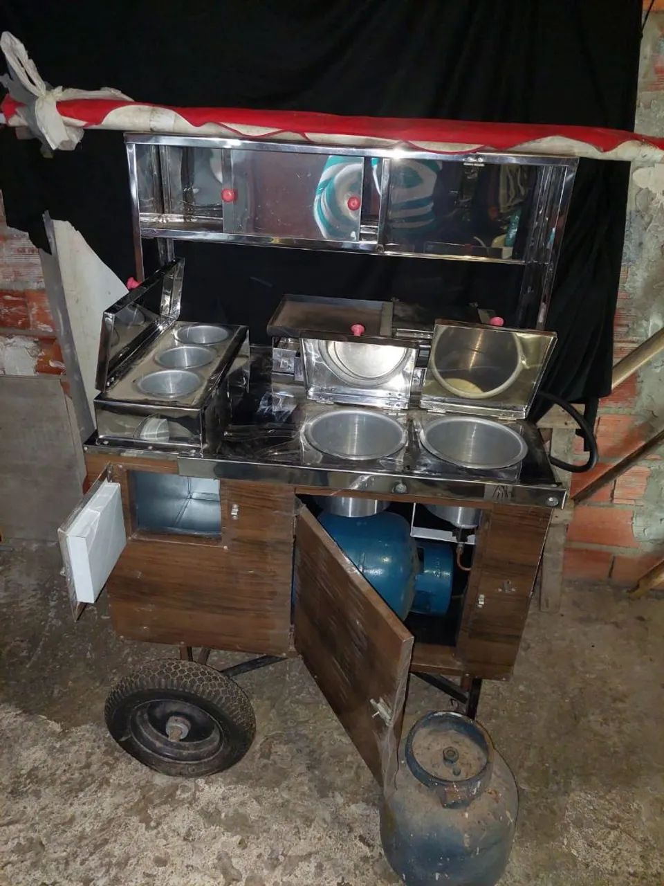 Carrinho de lanches completo com rodas para venda  - Foto 2