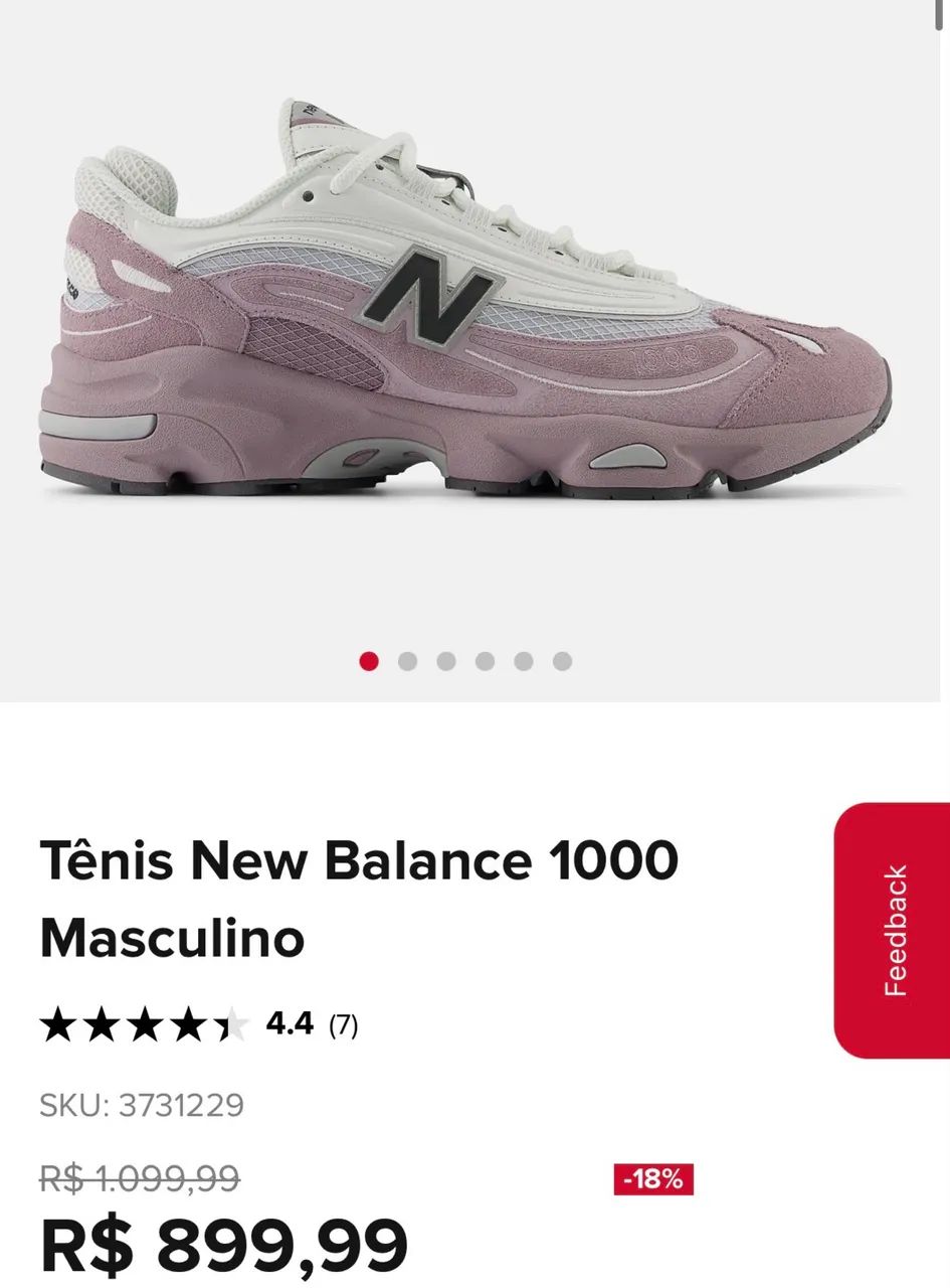 New Balance 1000 "Pink and White" - 43