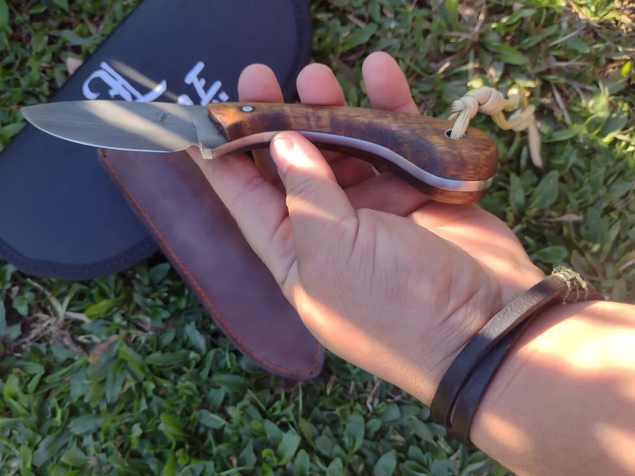 Faca feita do aç 5160 artesanal Edc - Foto 4