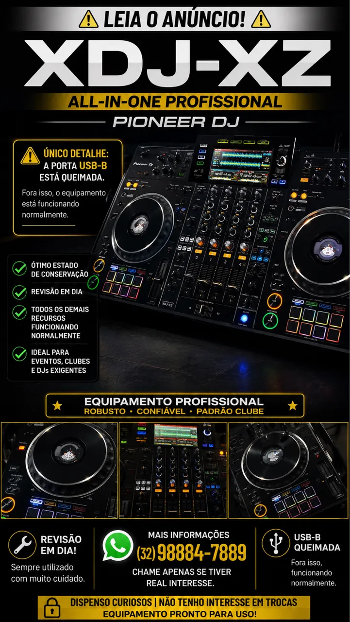 XDJ XZ PIONEER C/CASE - Equipamentos e Acessórios de Som - Salgado
