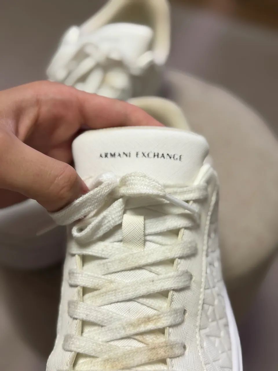 Tênis armani exchange  textura Saffiano  - Foto 5