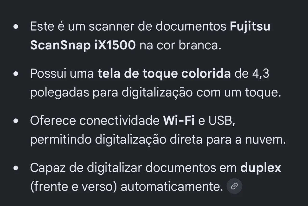 Este é um scanner de documentos Fujitsu ScanSnap iX1600 na cor branca. - Foto 5