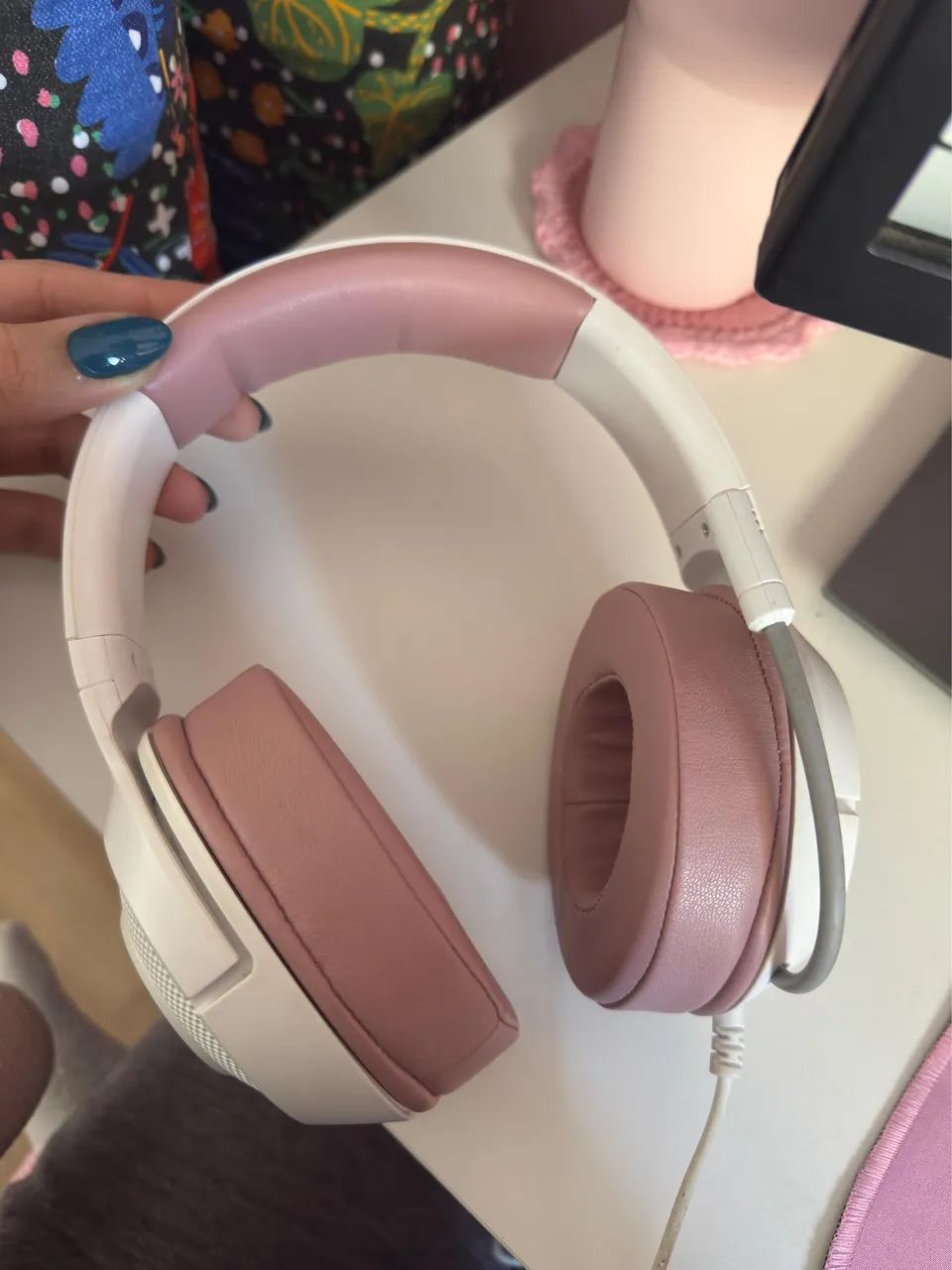Headset razer kraken lite espuma ROSA - Foto 2